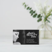 ヘアーサロンおよびスパの名刺 予約カード (スタンド正面)