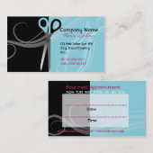 ヘアーサロンのアポイントメントの名刺 予約カード (正面/裏面)