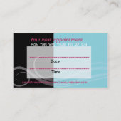 ヘアーサロンのアポイントメントの名刺 予約カード (裏面)