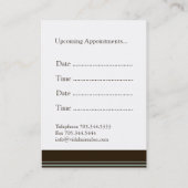 ヘアーサロンのアポイントメントカード 予約カード (裏面)