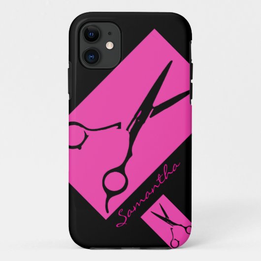 ヘアーサロンのスタイリストのピンクの黒のiphone 5の場合 Case-Mate iPhoneケース (裏面)