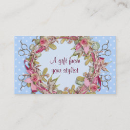 ヘアーサロンのスタイリストの休日のクーポンのギフトカードクリスマス 割引カード