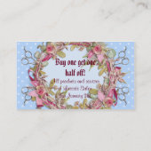 ヘアーサロンのスタイリストの休日のクーポンのギフトカードクリスマス 割引カード (裏面)