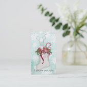 ヘアーサロンのスタイリストの休日のクーポンのギフトカードクリスマス 割引カード (スタンド正面)