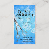 ヘアーサロンのスタイリストの休日のクーポンのギフトカードクリスマス 割引カード (裏面)