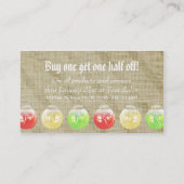 ヘアーサロンのスタイリストの休日のクーポンのギフトカードクリスマス 割引カード (裏面)