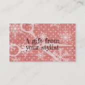 ヘアーサロンのスタイリストの休日のクーポンのギフトカードクリスマス 割引カード (正面)