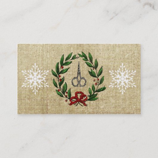 ヘアーサロンのスタイリストの休日のクーポンのギフトカードクリスマス 割引カード (正面)