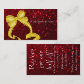 ヘアーサロンのスタイリストの休日のクーポンのギフトカードクリスマス 割引カード (正面/裏面)