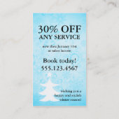 ヘアーサロンのスタイリストの休日のクーポンのギフトカードクリスマス 割引カード (裏面)