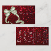 ヘアーサロンのスタイリストの休日のクーポンのギフトカードクリスマス 割引カード (正面/裏面)