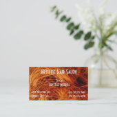 ヘアーサロンのスタイリストの美しい 名刺 (スタンド正面)