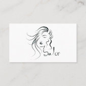 ヘアーサロンのパーソナライズな名刺 名刺 (裏面)