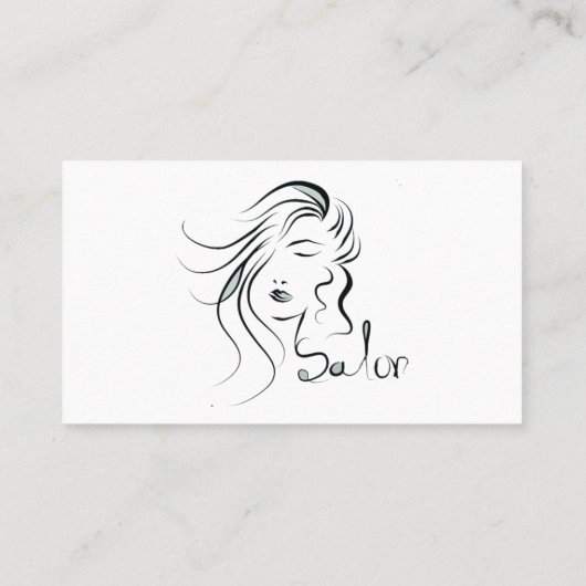 ヘアーサロンのパーソナライズな名刺 名刺 (裏面)