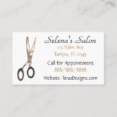 ヘアーサロンのパーソナライズな名刺 名刺 (正面)