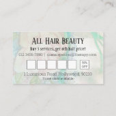 ヘアーサロンの割引提供の美容院 ロイヤリティカード (裏面)