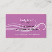 ヘアーサロンの名刺およびアポイントメントカード 名刺 (裏面)