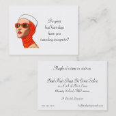 ヘアーサロンの名刺のぽっちゃりしたサイズ 名刺 (正面/裏面)