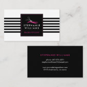 ヘアーサロンの名刺のテンプレート 名刺 (正面/裏面)