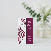 ヘアーサロンの名刺の紫色 名刺 (スタンド正面)