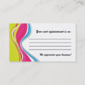 ヘアーサロンの名刺 予約カード (裏面)