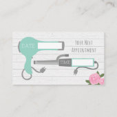 ヘアーサロンの名刺 予約カード (裏面)