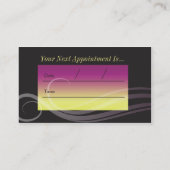 ヘアーサロンの名刺 予約カード (裏面)