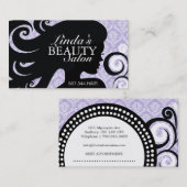ヘアーサロンの名刺 予約カード (正面/裏面)