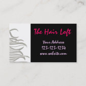 ヘアーサロンの名刺 名刺 (裏面)