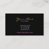 ヘアーサロンの名刺 名刺 (裏面)