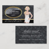 ヘアーサロンの名刺 名刺 (正面/裏面)