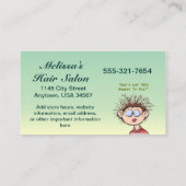 ヘアーサロンの名刺 名刺 (裏面)