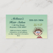 ヘアーサロンの名刺 名刺 (裏面)