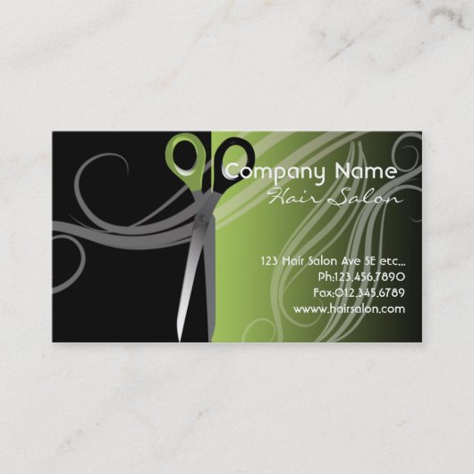 ヘアーサロンの名刺 名刺 (正面)