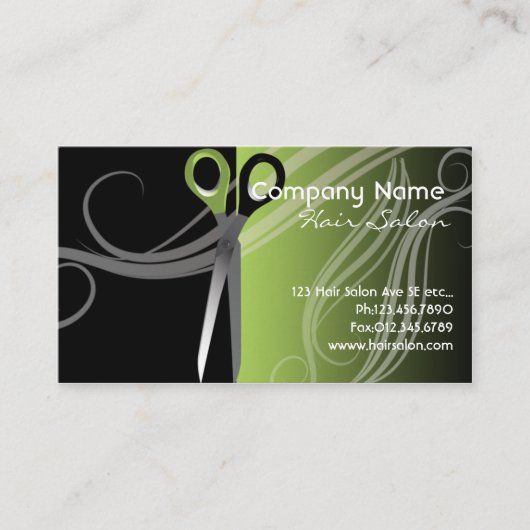 ヘアーサロンの名刺 名刺 (正面)