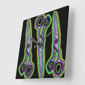 ヘアーサロンの時計 スクエア壁時計 (傾斜)