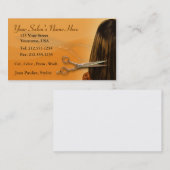 ヘアーサロンの編集可能名刺 名刺 (正面/裏面)