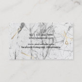 ヘアーサロンの美しいの女の子の粋な大理石のアポイントメント 予約カード (裏面)