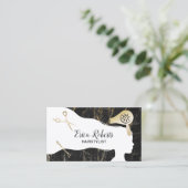 ヘアーサロンの美しいの女の子の粋な大理石のアポイントメント 予約カード (スタンド正面)