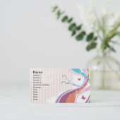 ヘアーサロンの蝶名刺 名刺 (スタンド正面)