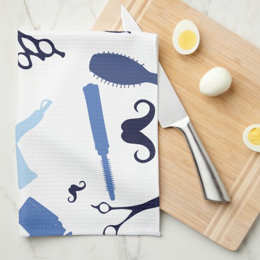 ヘアーサロンはパターンに用具を使います キッチンタオル (四つ折り)