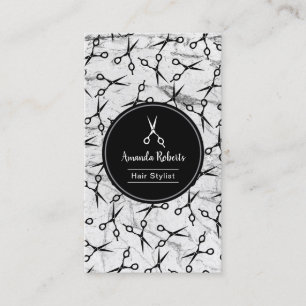 ヘアーサロンはパターン大理石のアポイントメントを切ります 予約カード