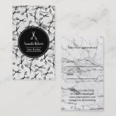 ヘアーサロンはパターン大理石のアポイントメントを切ります 予約カード (正面/裏面)