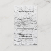 ヘアーサロンはパターン大理石のアポイントメントを切ります 予約カード (裏面)