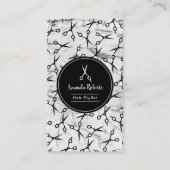 ヘアーサロンはパターン大理石のアポイントメントを切ります 予約カード (正面)