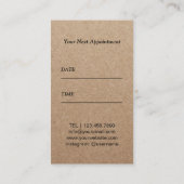 ヘアーサロンはパターン素朴なアポイントメントを切ります 予約カード (裏面)