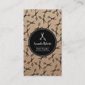 ヘアーサロンはパターン素朴なアポイントメントを切ります 予約カード (正面)