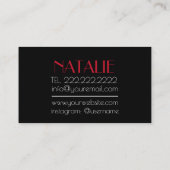 ヘアーサロン 名刺 (裏面)