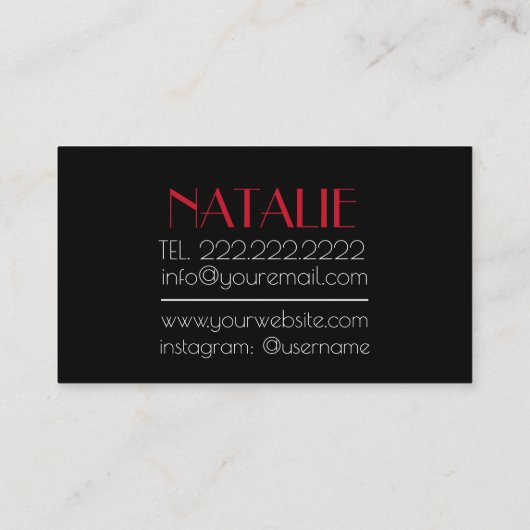 ヘアーサロン 名刺 (裏面)