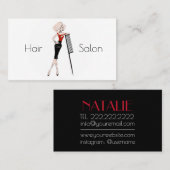 ヘアーサロン 名刺 (正面/裏面)
